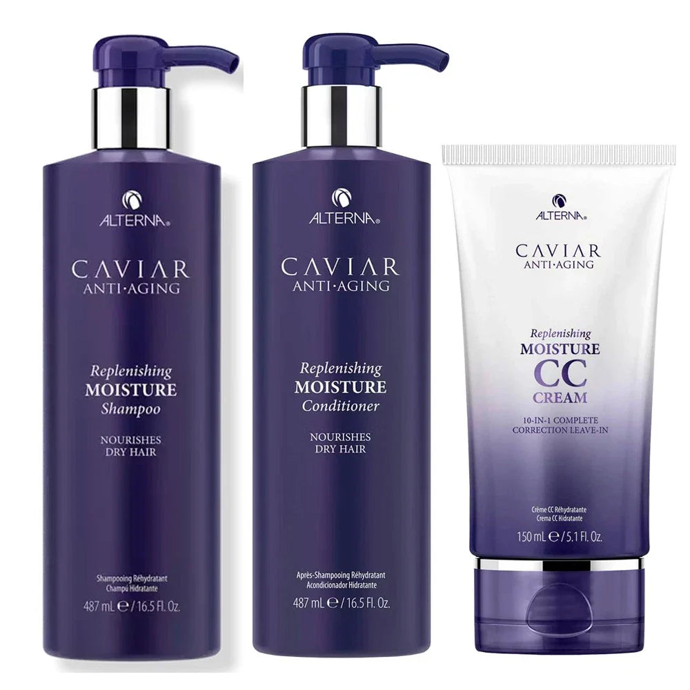 Caviar Replenishing Moisture Shampoo / Conditioner / CC Cream (TRIO)