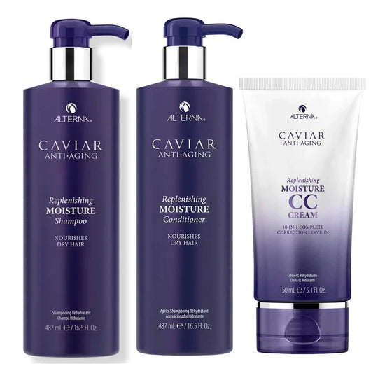 Caviar Replenishing Moisture Shampoo / Conditioner / CC Cream (TRIO)